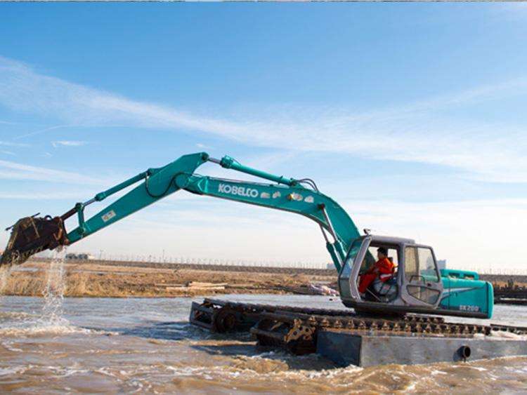 青州河道清淤设备 水陆挖掘机出租