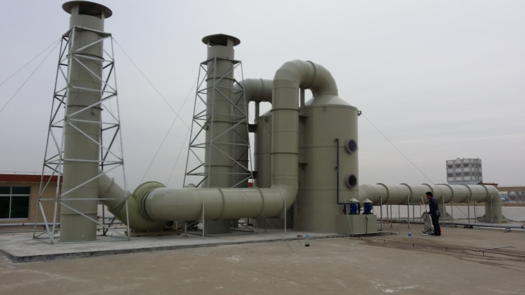 PP喷淋塔工业废气处理设备化工厂粉尘除尘除臭净化塔水淋旋流塔