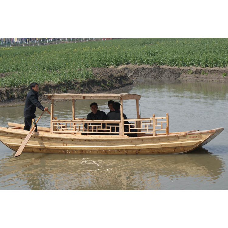 厂家出售欧式木船实木手划木船装饰船婚纱摄影道具木船
