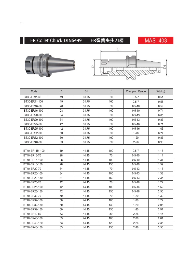 质优价廉bt40er32-100数控刀柄报价 bt刀柄