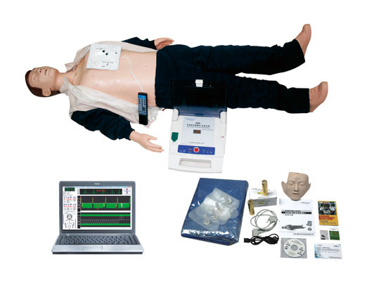 高级心肺复苏AED除颤模拟人计算机控制二合一组合 成人心肺复苏及除颤模型人