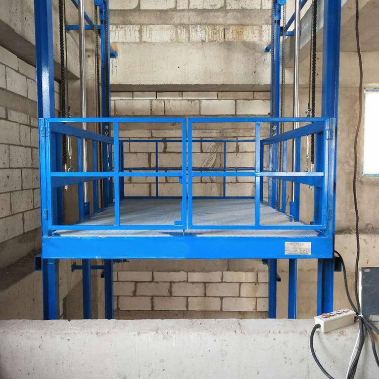江苏专业定制安装链条式2层货梯 导轨式液压升降平台 超市简易电梯货梯