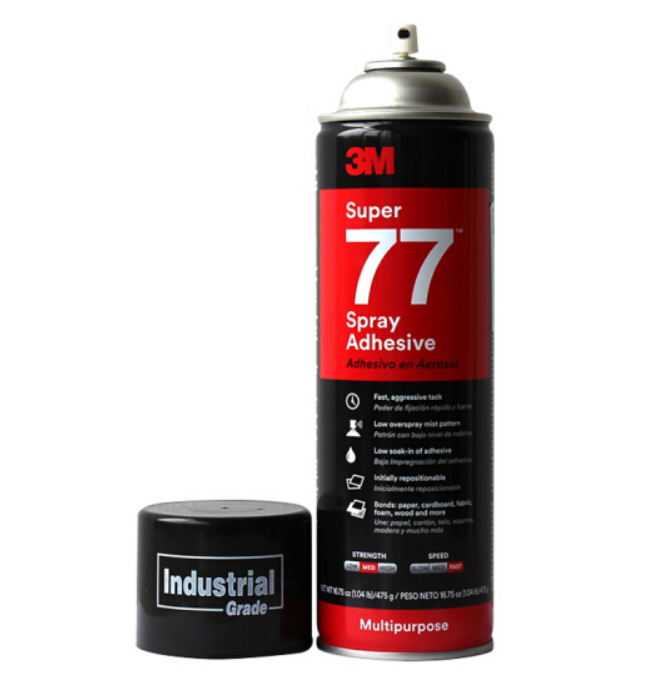 3M77喷胶粘合剂金属粘接多用途复合低喷雾型喷胶汽车顶棚喷胶