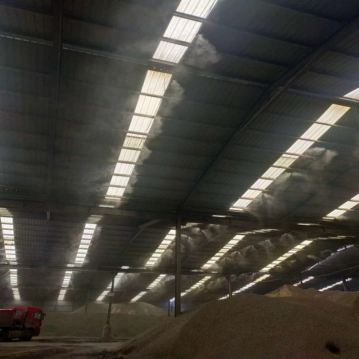 天门喷雾降温加湿设备 水泥厂降尘喷淋系统