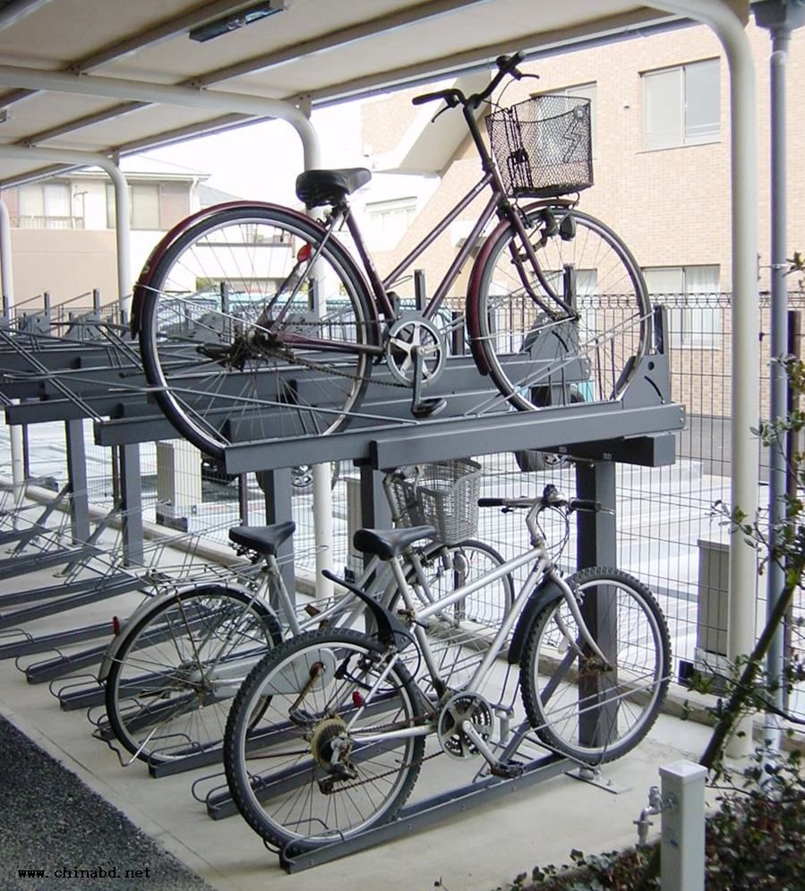 双层自行车架立体停车库双层自行车棚立体自行车库