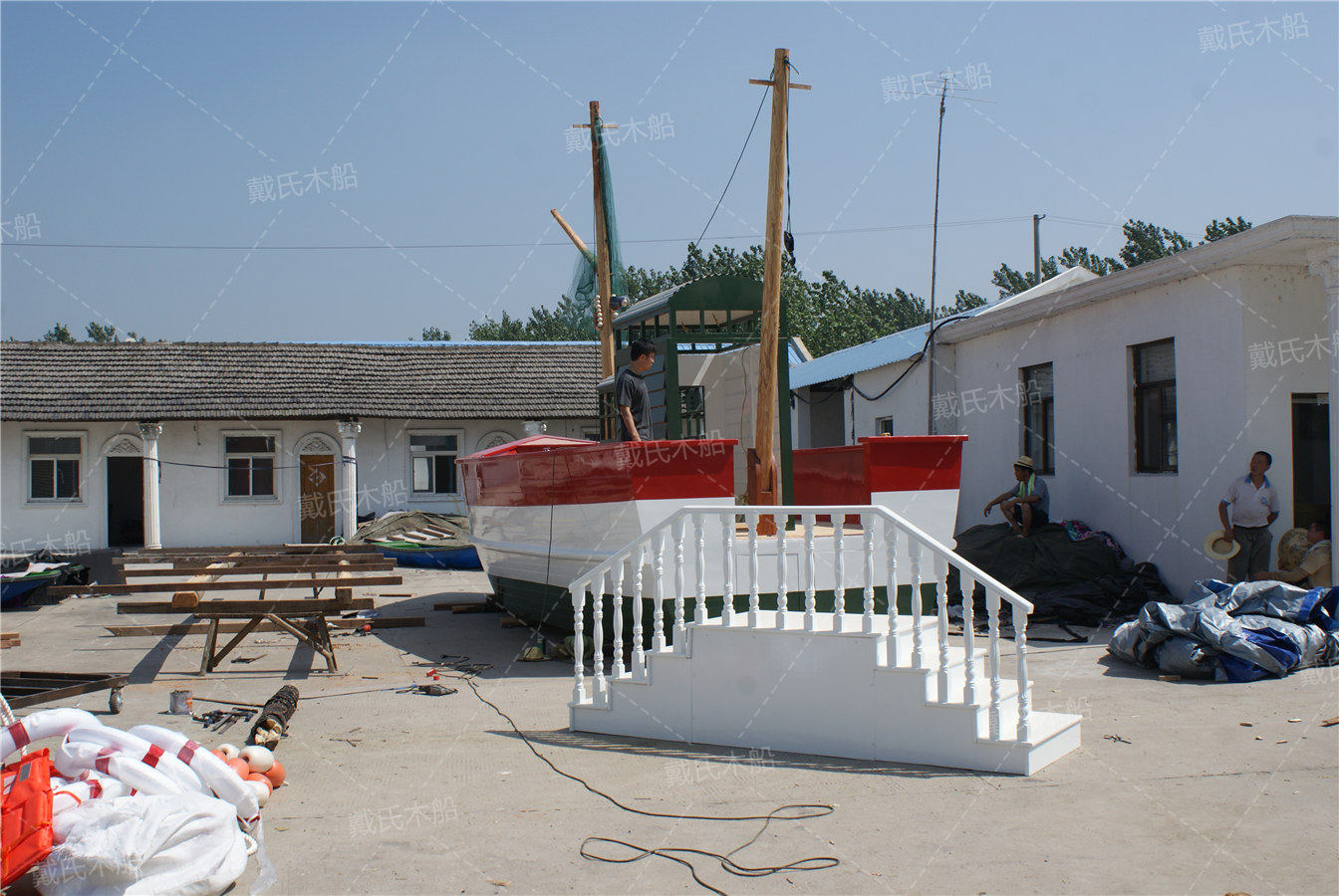 沧州大型海盗木船价格 仿古木船