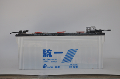天津GS统一蓄电池N200 12V200AH 船舶发电机干荷水式现货包邮