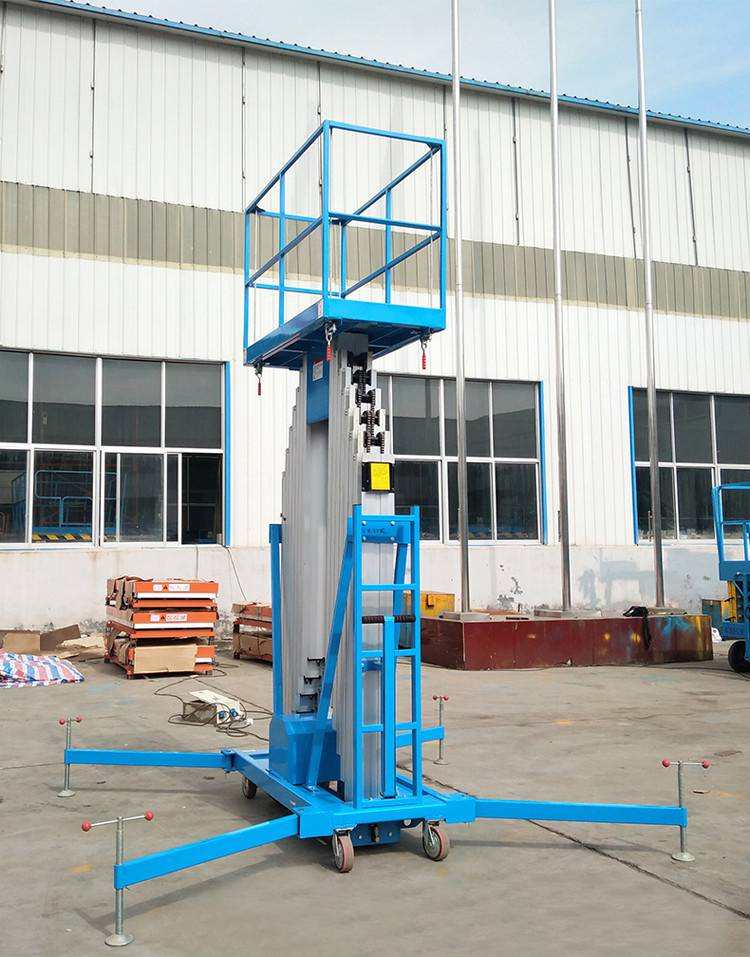 厂家现货直销SJYL10米铝合金升降机 移动式升降台 双柱电动液压升降梯