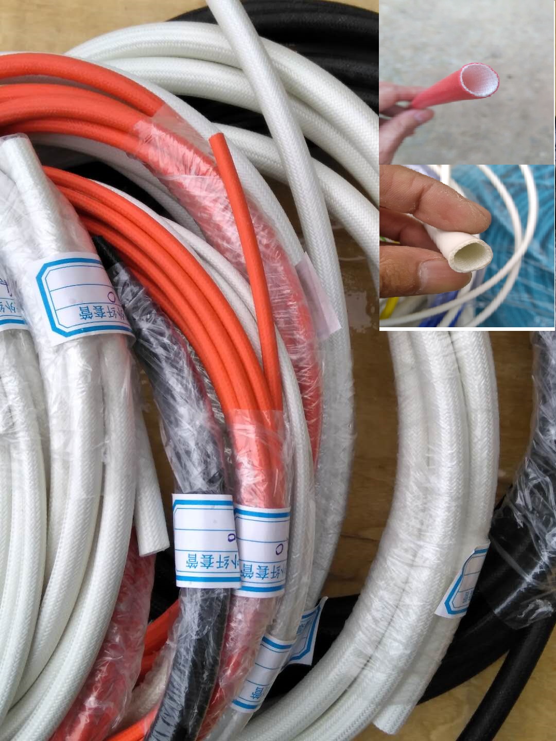 供应自熄管，玻璃纤维管，矽质套管，高温套管，绝缘套管