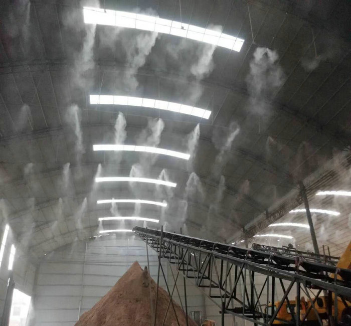武侯区煤矿工地围挡喷淋系统生产厂家 喷雾喷淋车间 不锈钢材质
