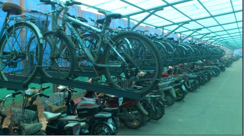 双层自行车架立体自行车库上海流行**