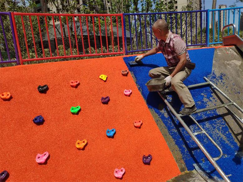 台州幼儿园游乐场塑胶地坪 塑胶地面