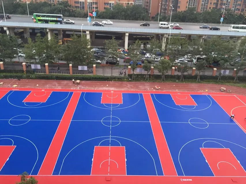 厂销悬浮式拼装地板室外运动地板篮球场 羽毛球场 幼儿园悬浮地板