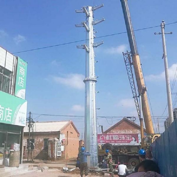 郑州架空线单回路钢管杆厂家 热镀锌电力钢杆价格 旭嘉鑫