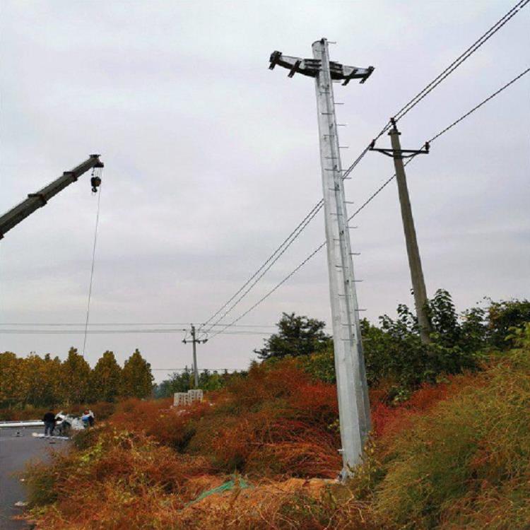 贵州35kv钢管杆架空线双回路110kv钢管杆