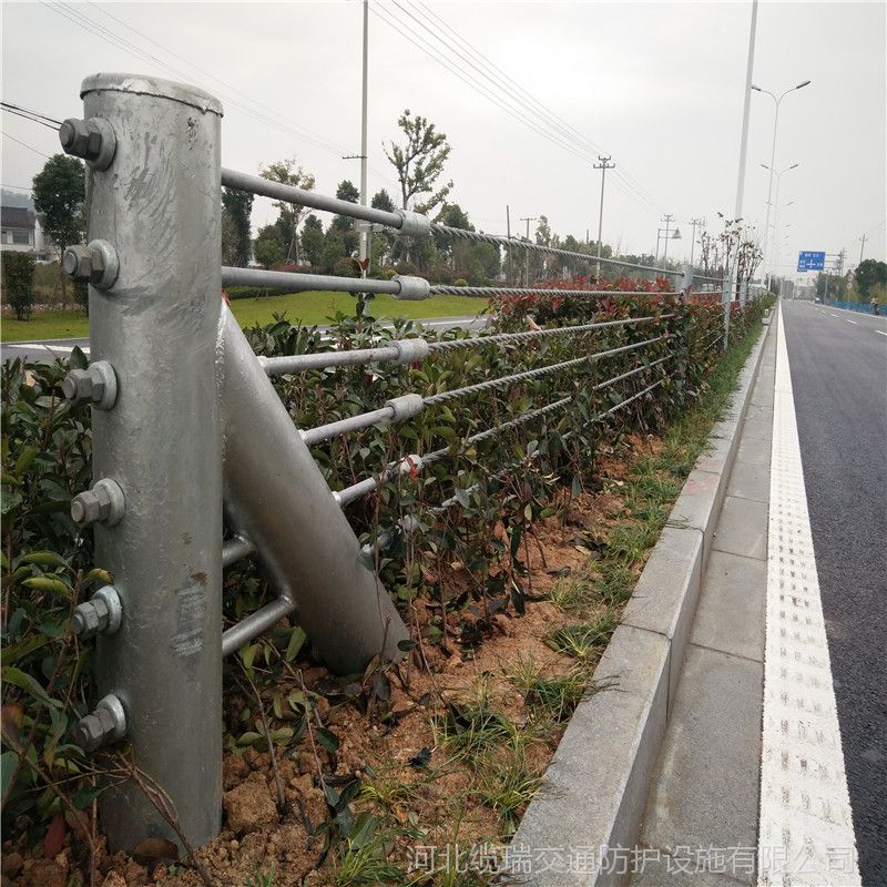 高速公路缆索护栏工厂缆瑞钢绞线栏杆