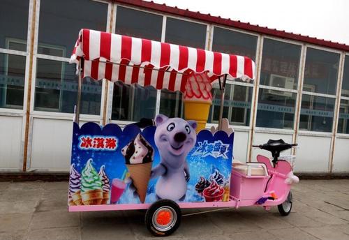 无锡户外冰淇淋奶茶店流动冰淇淋车售卖车 软冰淇淋机