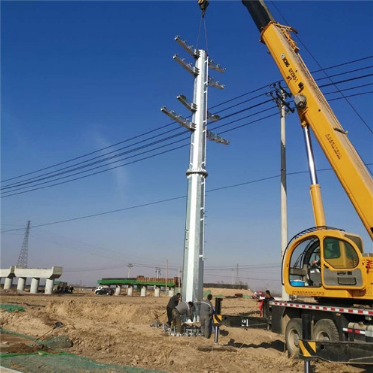 南阳市35kv线路电力钢管杆塔 23米钢管杆塔厂家
