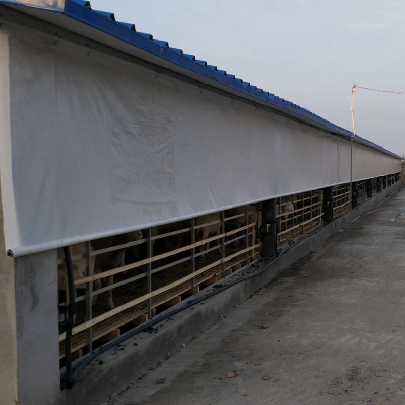 养殖场防雨布 猪场卷帘布 pvc涂塑布 养殖场防晒防寒篷布