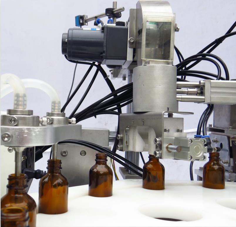ZHX-SJX全自动尖嘴盖瓶临床生物化学试剂灌装旋盖联动机