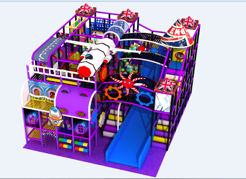 大型淘气堡儿童乐园室内游乐场设备蹦床公园滑梯亲子餐厅游乐设施