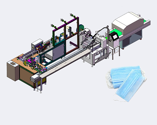 一拖一口罩包装喷码消毒流水线