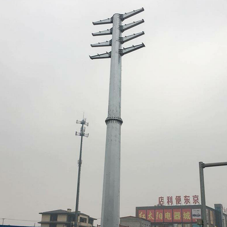 遂宁市35千伏17米电力钢管杆60度转角钢杆 Q345