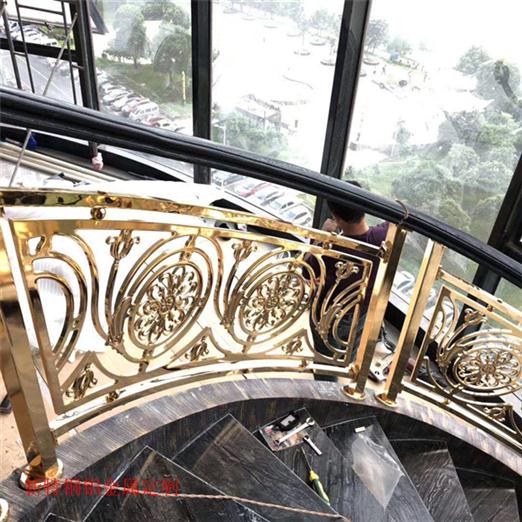 武汉新工艺铜楼梯扶手 铜艺楼梯护栏 安装工厂