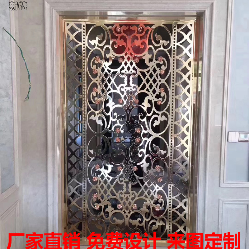 武汉新中式铝板雕刻屏风定制 家用屏风