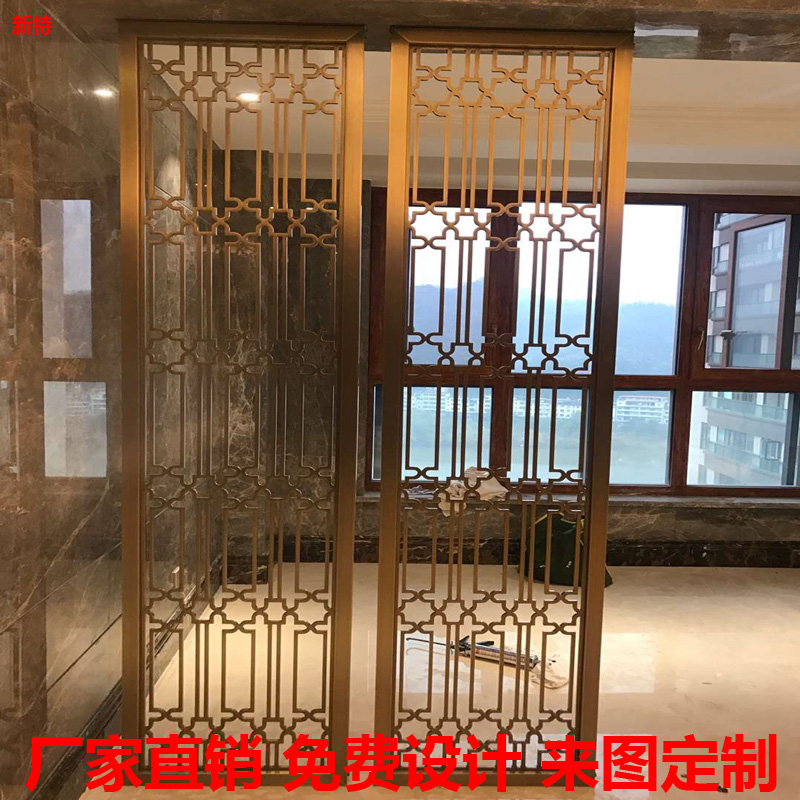 上海进门铜雕刻屏风图片 室内铜雕刻屏风用途广泛