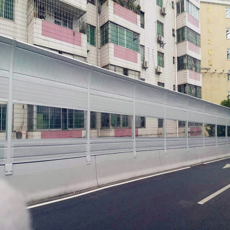 供应浙江厂家可定制高速公路透明隔音玻璃声屏障 铁路小区吸音板 声屏障