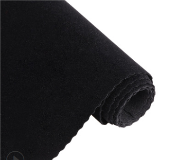 黑色短毛植绒布 可定制背胶自粘植绒布，酒袋，箱包相框背板绒布