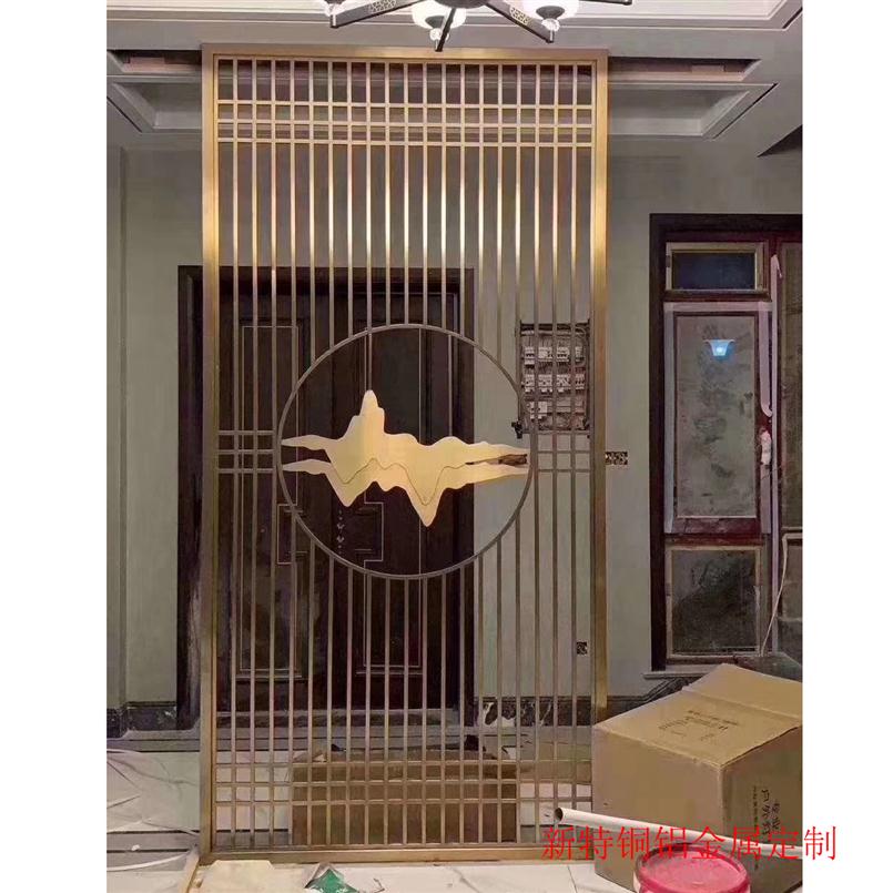 上海酒店铝合金屏风隔断 进门铝合金屏风隔断安装教程