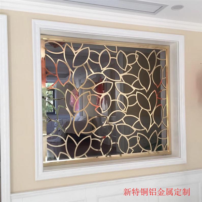 南京酒店铝艺玄关图案 表面光滑 隔断墙