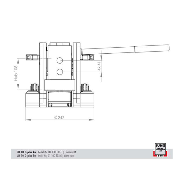 德國JUNG原廠現貨低矮型爪式千斤頂JH 10 G plus ku