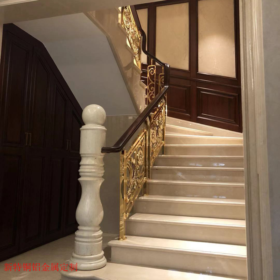福州镀金铜雕刻楼梯设计 铜雕刻楼梯策划方案大全
