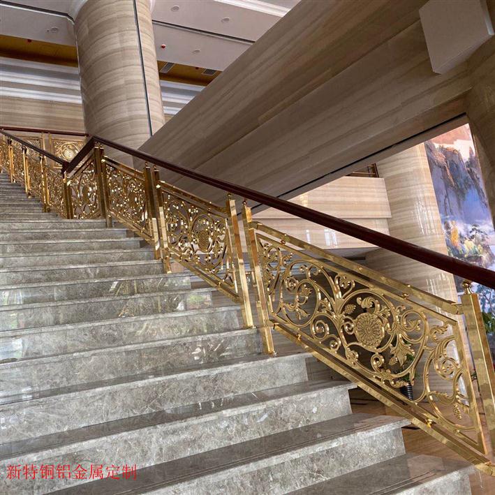 南京欧式铜楼梯护栏 铜扶梯 别小看它的效果