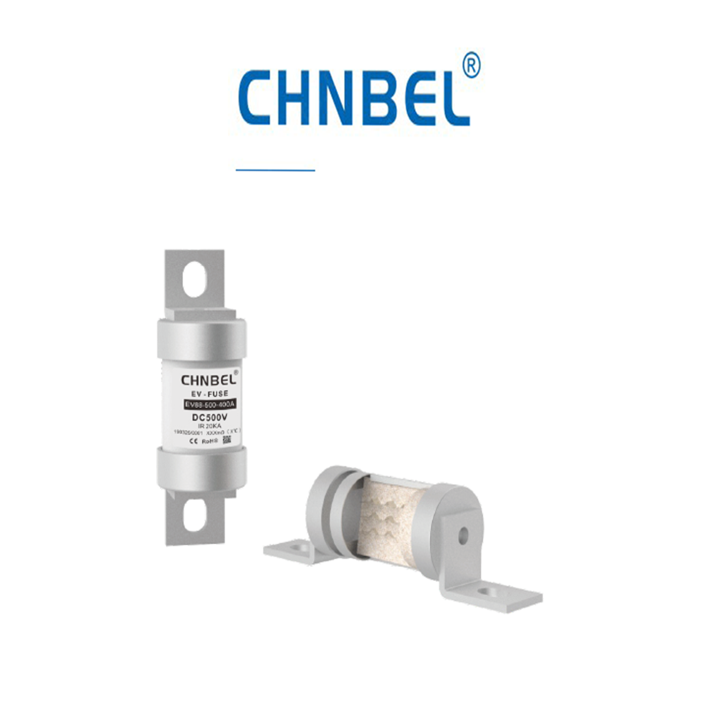 CHNBEL新能源保险丝EV88-280A螺栓式熔断器280A 690Vac/500Vdc用电设备保护元件 UL安规认证