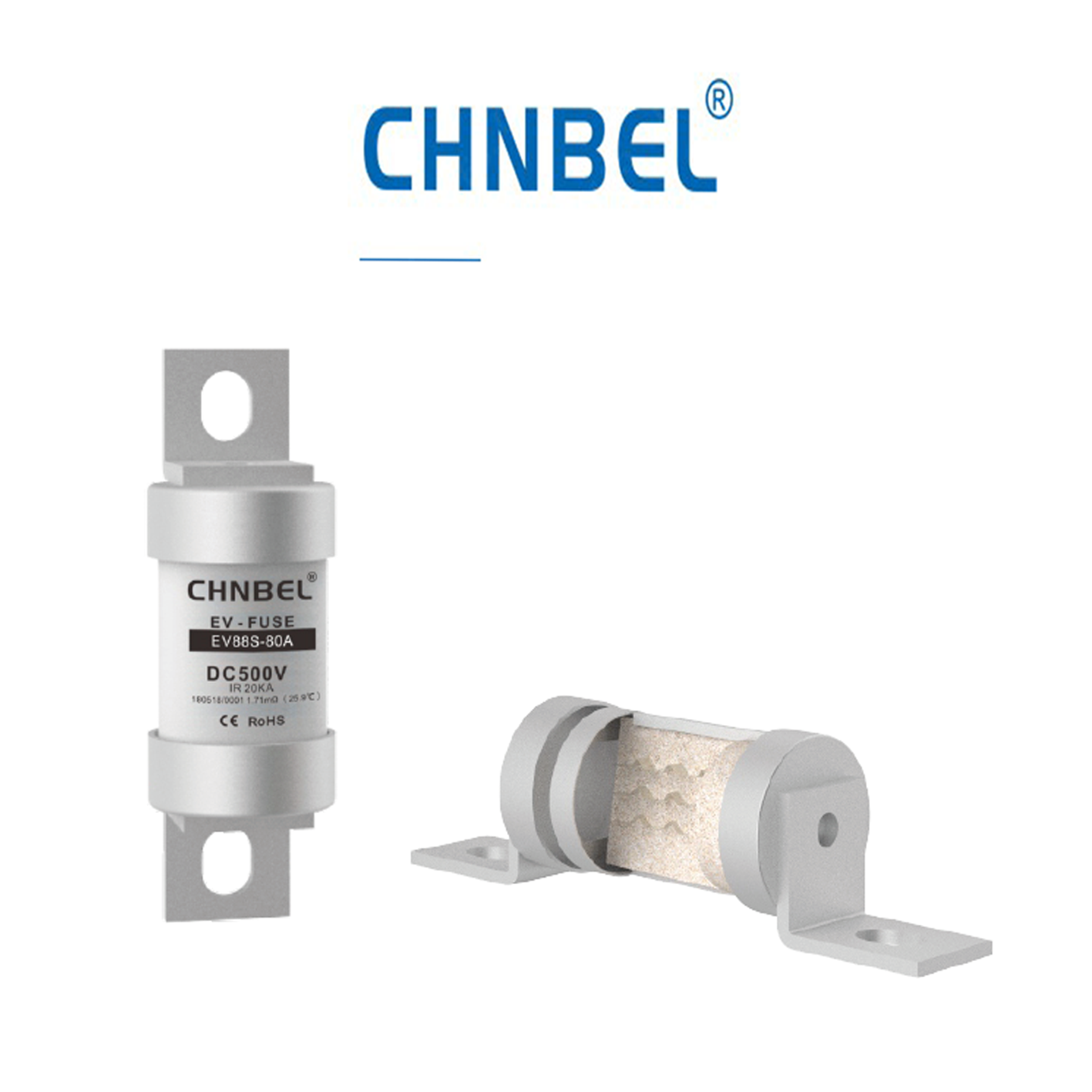 CHNBEL新能源保险丝EV88-350A螺栓式熔断器350A 690Vac/500Vdc用电设备保护元件 UL安规认证
