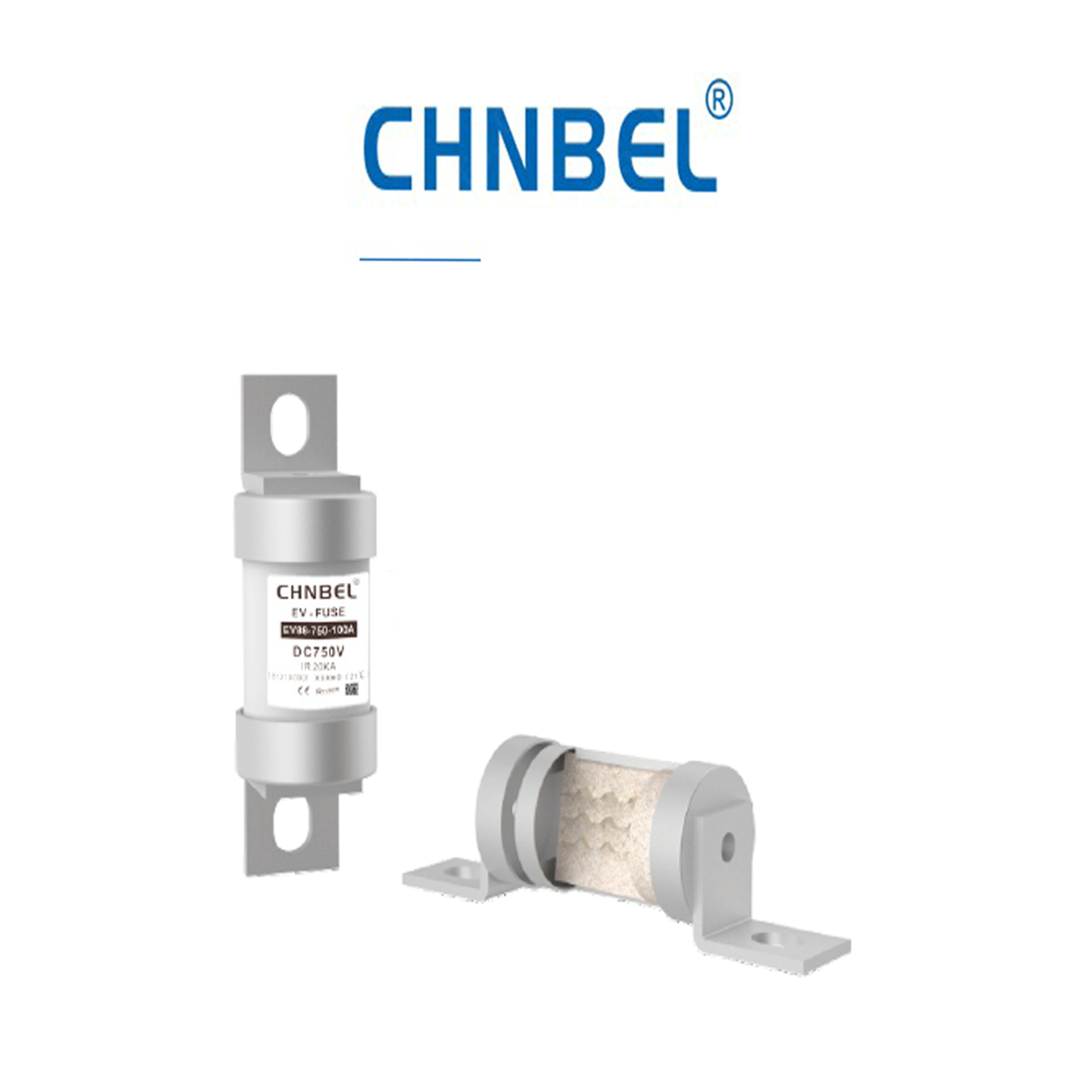 CHNBEL新能源保险丝EV88-400A螺栓式熔断器400A 690Vac/500Vdc用电设备保护元件 UL安规认证