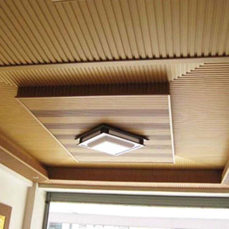 办公室木纹长城铝板吊顶 凹凸型长城铝单板