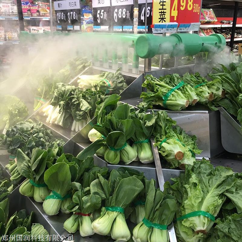郑州 蔬菜货架增湿设备 蔬果架喷雾加湿机 国润 批发价