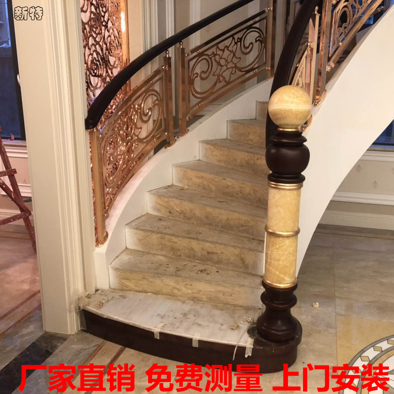 滁州中式铜艺楼梯扶手图片 实惠铜艺楼梯扶手订制款式多