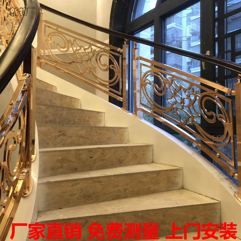 深圳雕花铜艺楼梯扶手 各类铜艺楼梯扶手不错效果图
