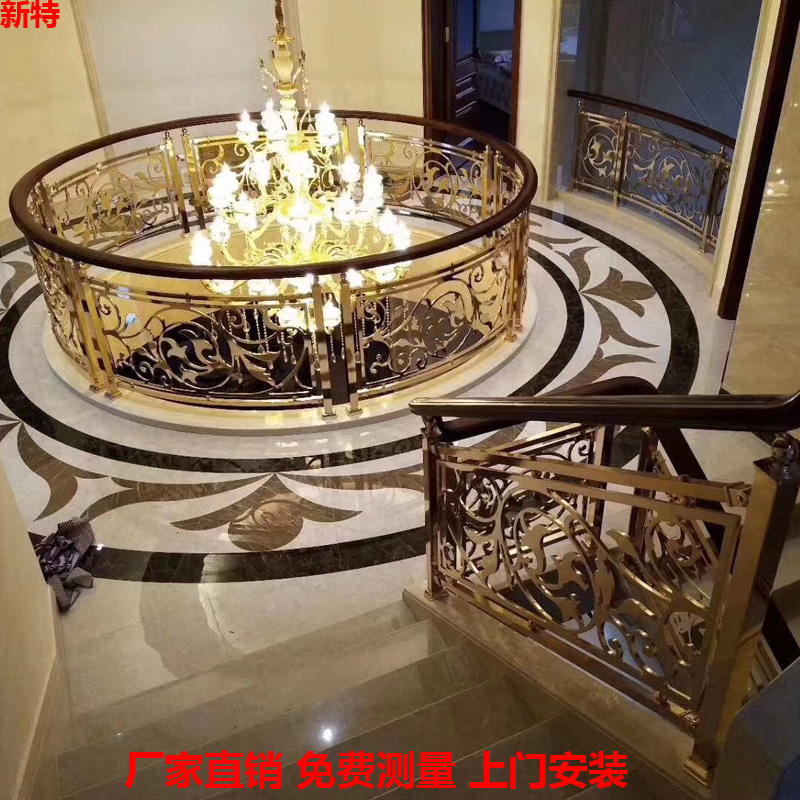 上海镀铜铜艺雕刻楼梯扶手厂家