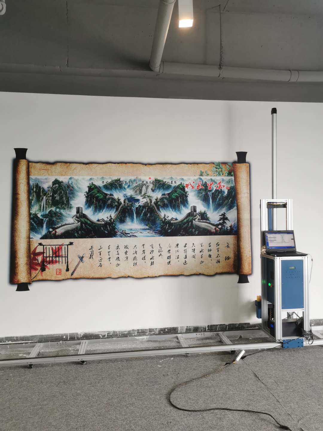 东莞市江榕3d墙体打印机自动装修喷画机