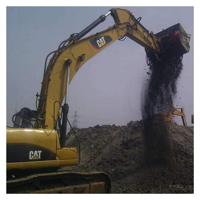 廣州日立挖機土壤修復混合篩分斗-土壤篩分斗-油泥篩分斗