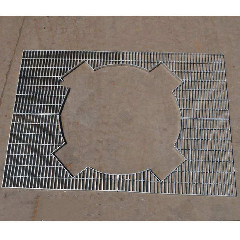 中国台湾工厂灌区平台圆形钢格板/异型钢格栅板G305/特殊规格钢格栅板