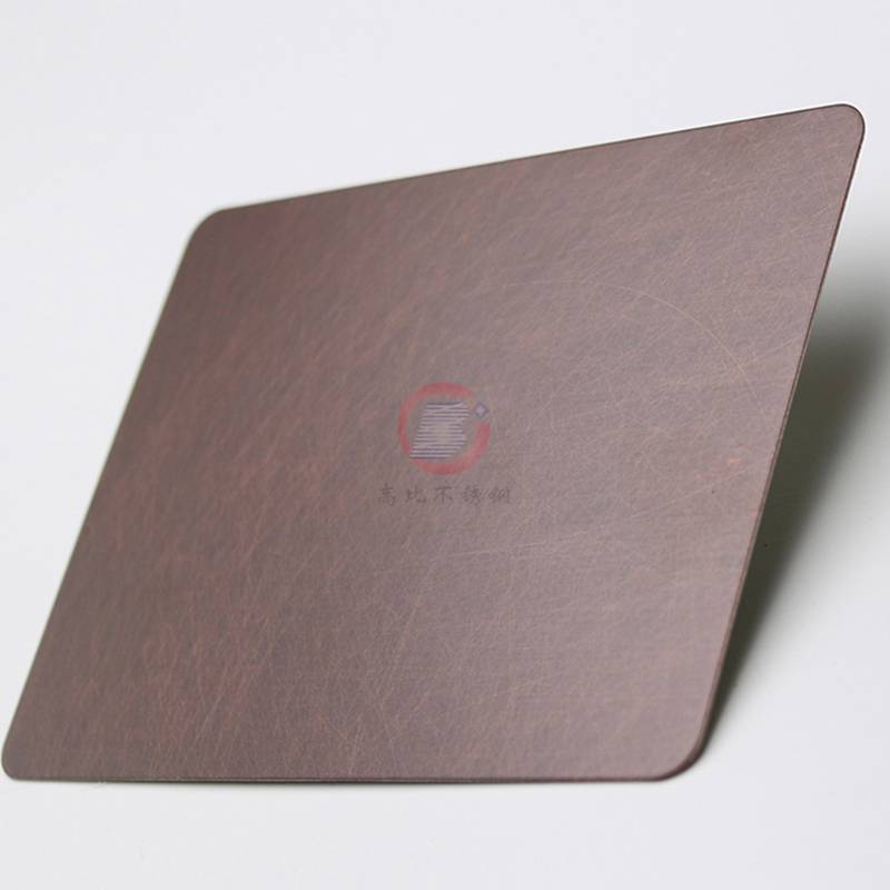 无锡304紫铜色不锈钢乱纹板/201乱纹彩色不锈钢门框/高比316不锈钢装饰板