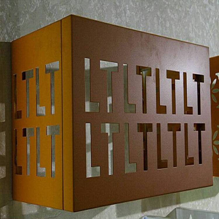 六盘水宾馆黄色空调罩铝单板 雕花镂空铝单板